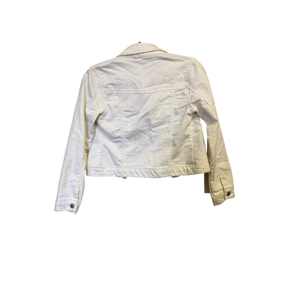 jordache white denim y2k jean jacket kids size 10-12 - Picture 5 of 6